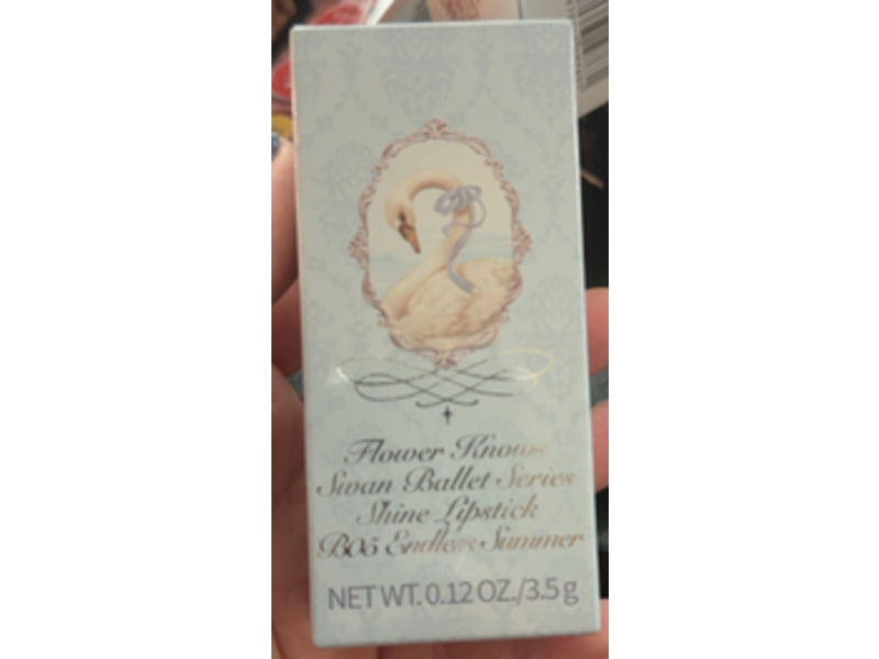 Flower Knows Swan Ballet Series Shine Lipstick, B05 Endless Summer, 0.12 oz/3.5 g