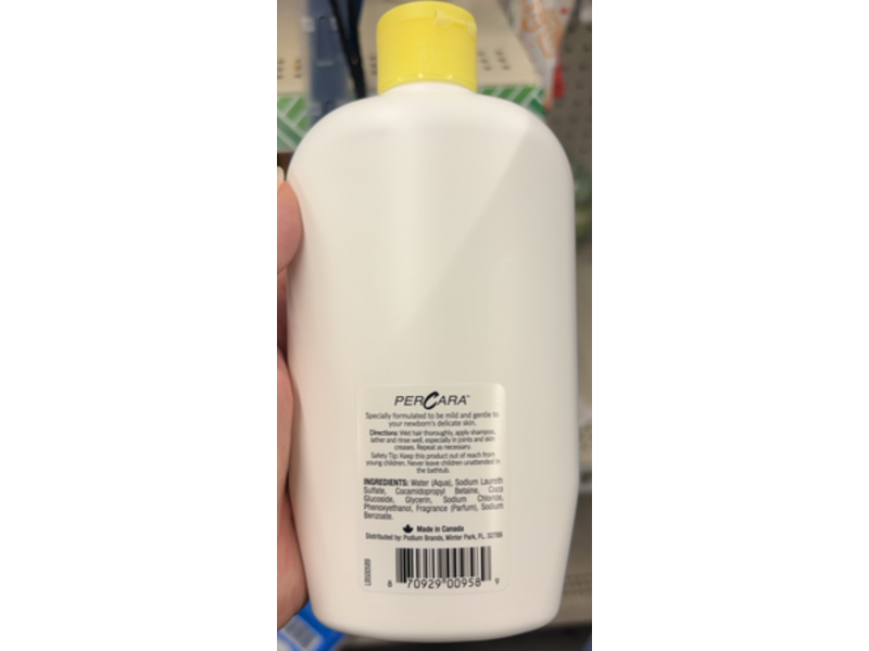 PerCara Gentle Cleansing Baby Shampoo, 15 fl oz/444 mL