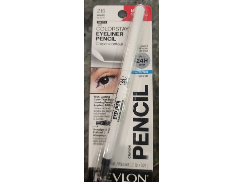 Revlon Colorstay Eyeliner Pencil, 215 White, 0.01 oz/0.28 g