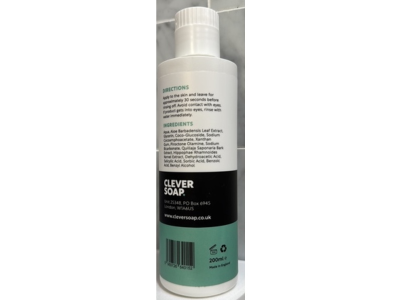 Clever Soap Face Wash, 1% Piroctone Olamine, 200 mL