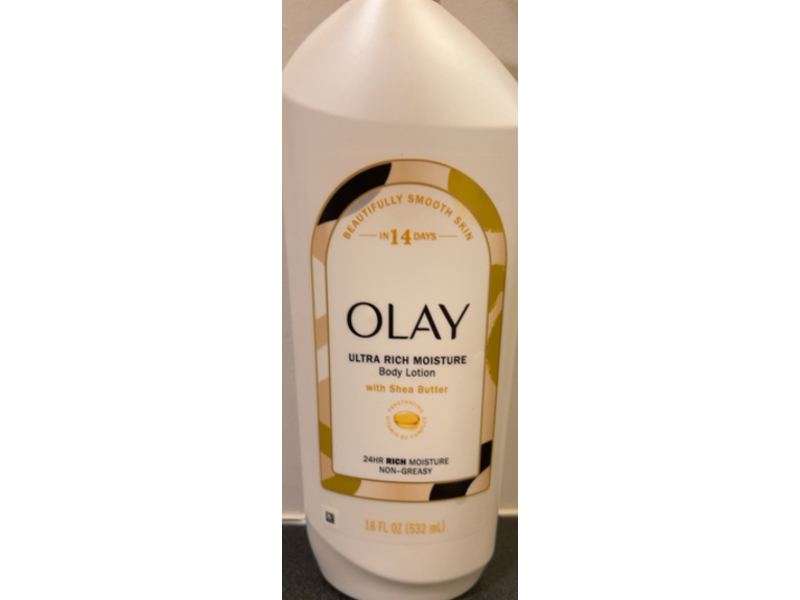 Olay Ultra Rich Moisture Hydrating Body Lotion, Shea Butter, 18 fl oz/532 mL