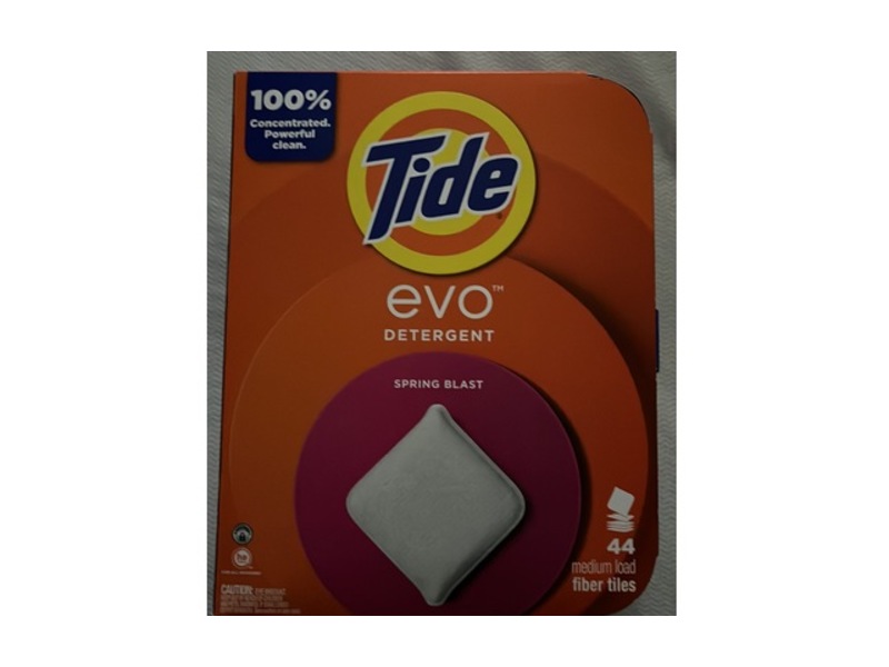 Tide Evo Detergent Tiles, Spring Blast, Medium Load, 44 Count