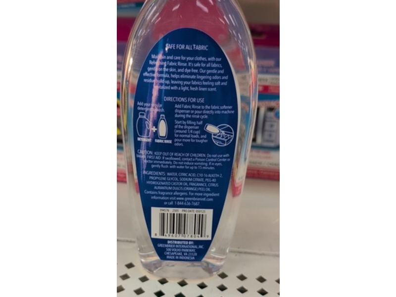 Bermuda Refreshing Fabric Rinse, Blue Citrus, 15 fl oz/443 mL, Pack Of 2
