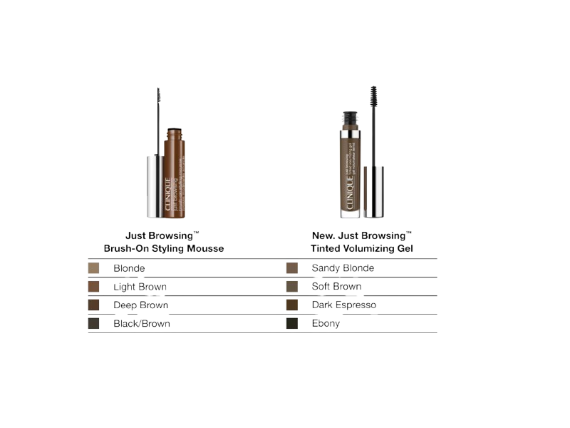 Clinique Just Browsing Tinted Volumizing Gel, Soft Brown, 0.17 fl oz/5 mL