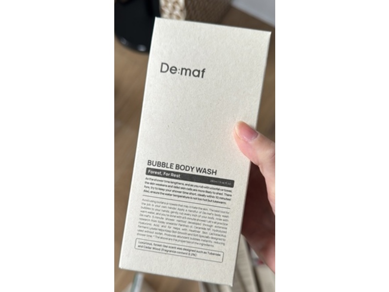 De:maf Forest For Rest Bubble Body Wash, 9.46 fl oz/280 mL