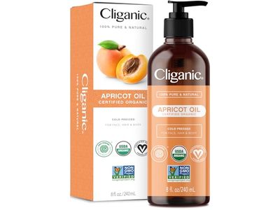 Cliganic Organic Apricot Oil, 8 fl oz/240 mL