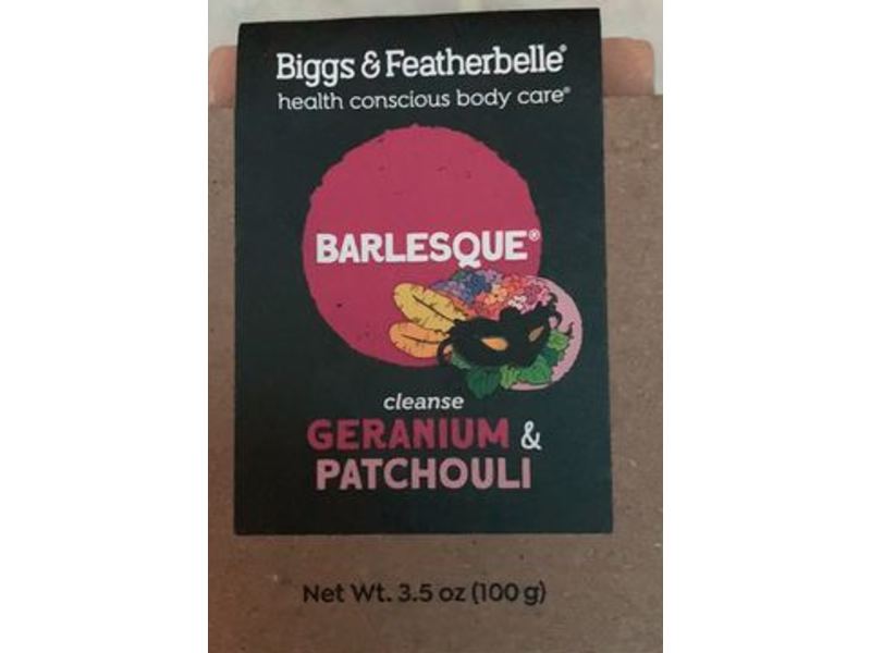 Biggs & Featherbelle Barlesque Soap, Geranium & Patchouli, 3.5 oz/100 g