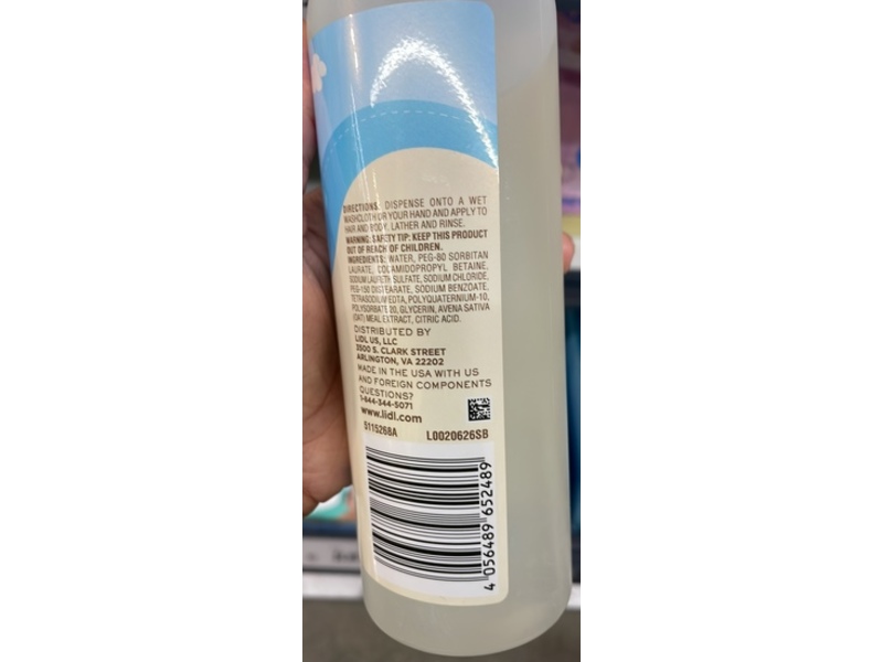 Lupilu Gentle Baby Wash & Shampoo, Oatmeal Extract, 16 fl oz/473 mL
