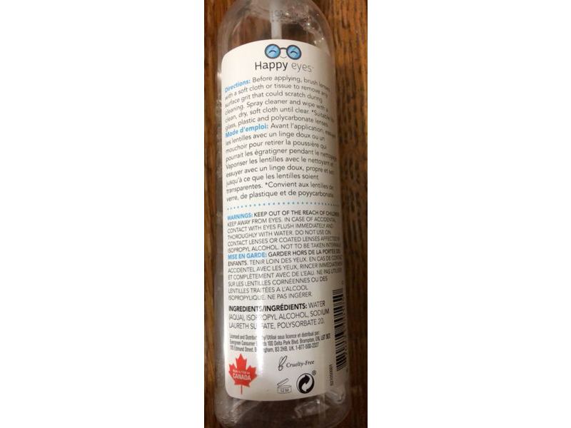 Happy Eyes Eyeglass Cleaner, 8.45 fl oz/250 mL