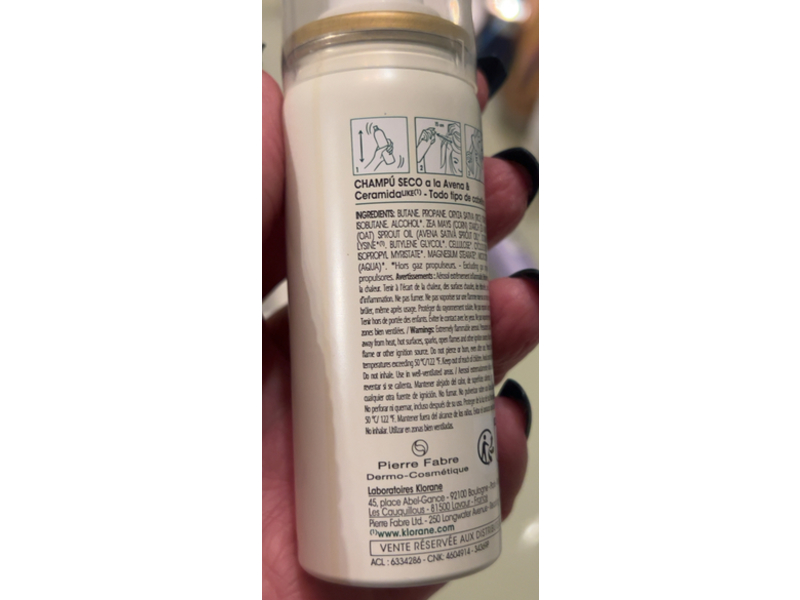 Klorane Dry Shampoo, Oat, 1.0 oz/50 mL