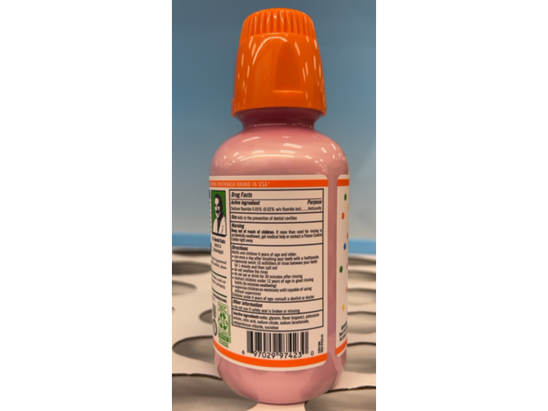 Thera Breath Kids Anticavity Fluoride Oral Rinse, Bubblegum Blast, 10 fl oz/296 mL