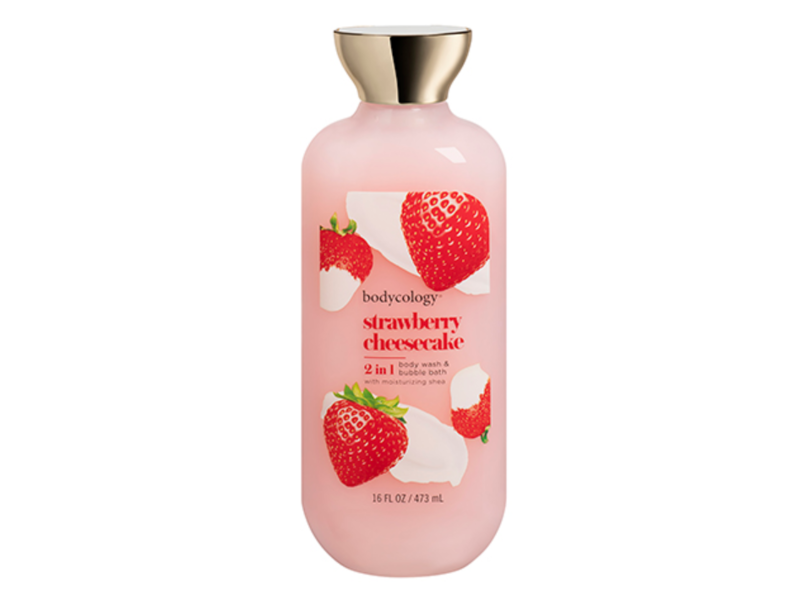 Bodycology 2 In 1 Body Wash 7 Bubble Bath, Strawberry Cheesecake, 16 fl oz/473 mL