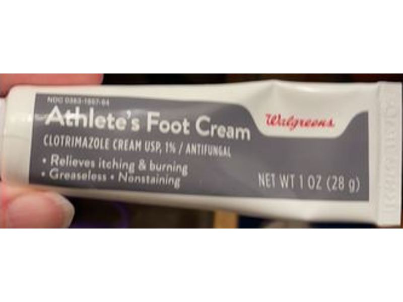Walgreens Athlete's Foot Cream, Clotrimazole Cream USP, 1%, Antifungal, 1 oz/28 g