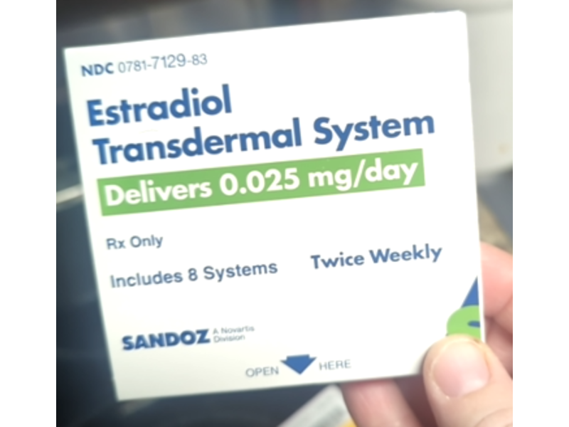 Estradiol Transdermal System 0.025%, Sandoz (Rx)