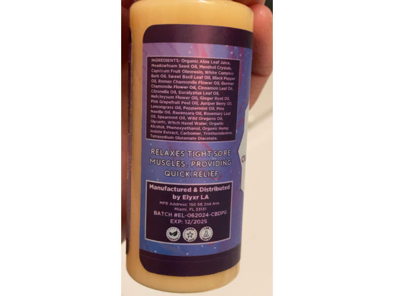 Elyxr La Cbd Pain Gel, 2 fl oz/57 g