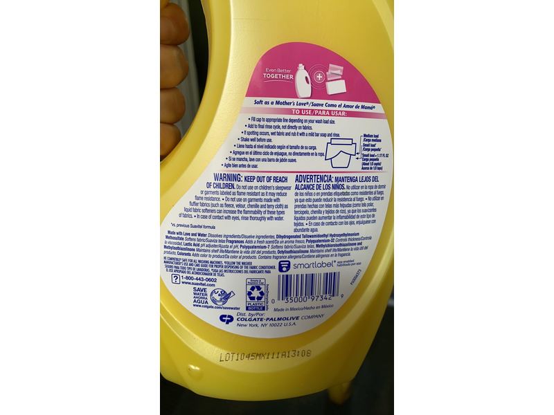 Suavitel Fabric Softener, Morning Sun, 39 Small Loads, 46 fl oz, Pack Of 6