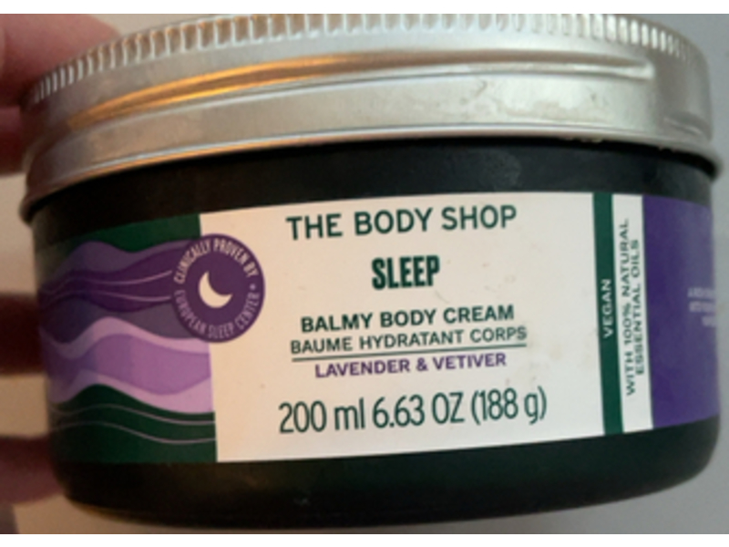 The Body Shop Sleep Balmy Body Cream, Lavender & Vetiver, 6.63 oz/188 g