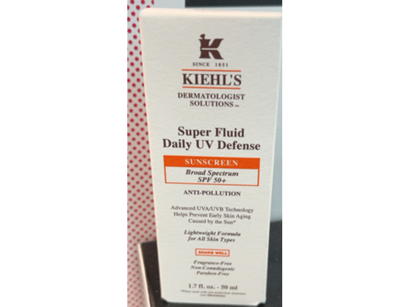 kiehl's Super Fluid Dily UV Defense Sunscreen, SPF 50+, 1.7 fl oz//50 mL