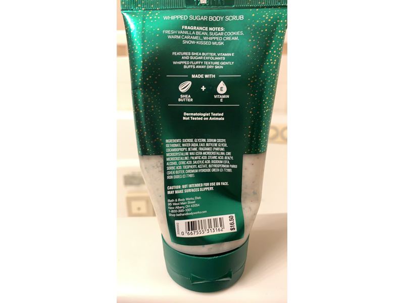 Bath & Body Works Whipped Sugar Body Scrub, Vanilla Bean Noel, 6.2 oz/175 g