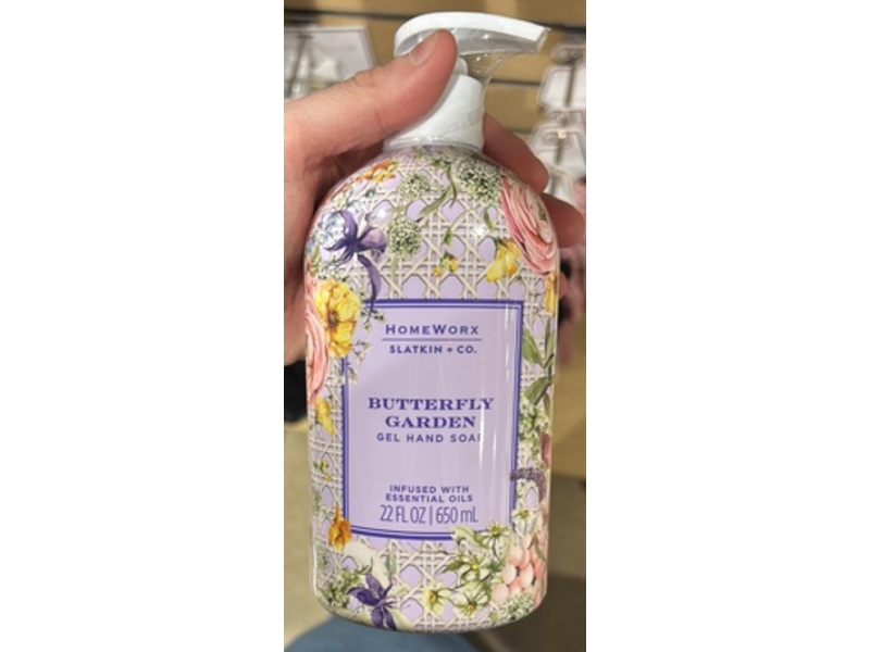 Slatkin + Co. Hand Soap Gel, Butterfly Garden, 22 fl oz/650 mL