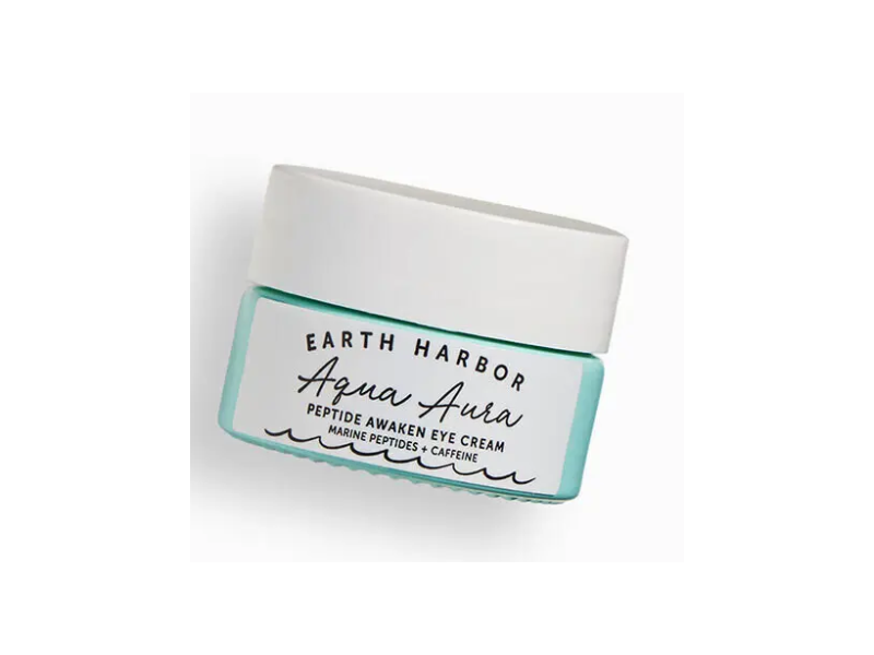 Earth Harbor Aqua Aura Peptide Awaken Eye Cream, Marine Peptides + Caffeine, 0.24 fl oz/7 mL