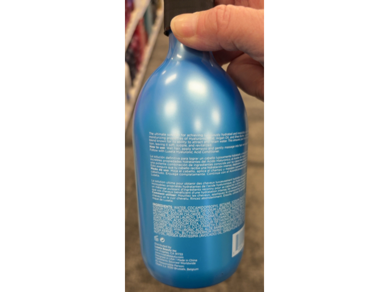 Luseta Moisturizing Shampoo, Hyaluronic Acid & Shea Butter + Argan Oil, 16.9 fl oz/500 mL