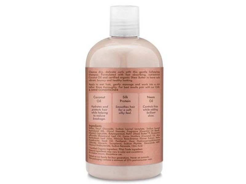 SheaMoisture Coconut & Hibiscus Curl & Shine Hair Shampoo, 13 fl oz/384 ml