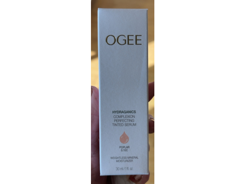 Ogee Hydraganics Complexion Perfecting Tinted Serum, Poplar 0.10C, 1 fl oz/30 mL