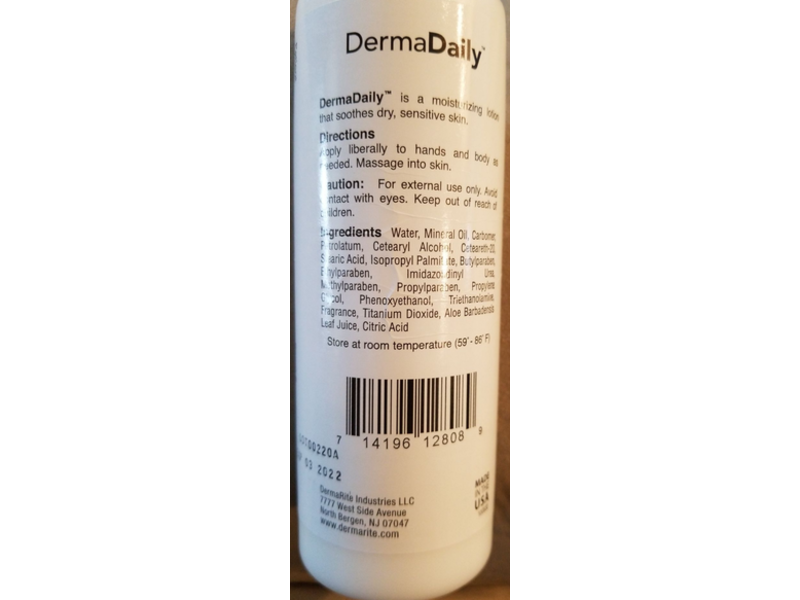 Dermarite Dermadaily Lotion, Aloe Vera, 7.5 fl oz/222 mL