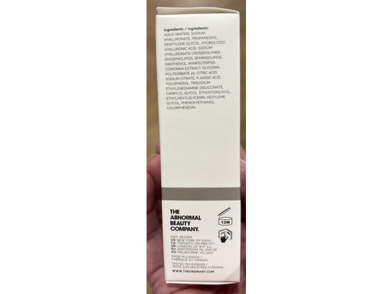The Ordinary Hydrators & Oils Serum, Hyaluronic Acid 2 + B5, 1 fl oz/30 mL