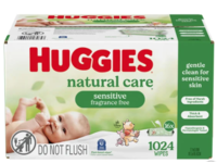 Huggies Plus Natural Care Sensitive Wipes, 1024 Count - Image 2