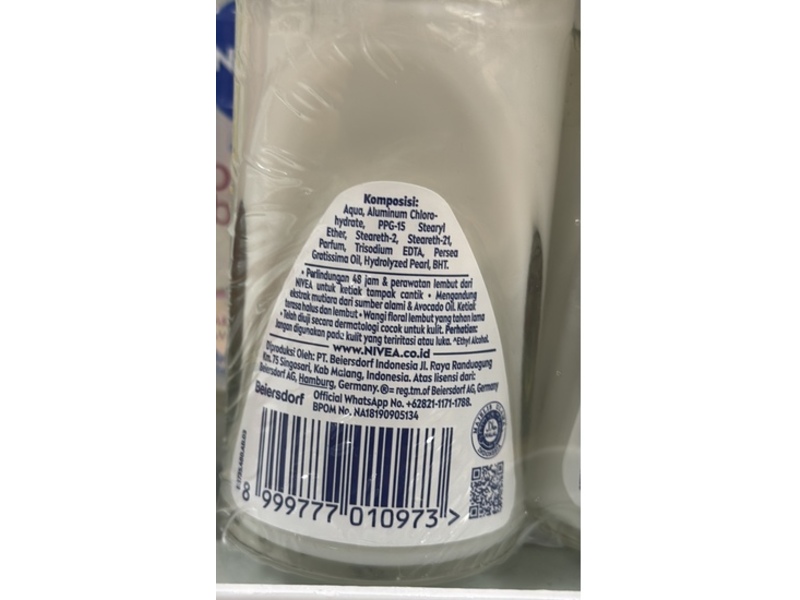 Nivea Deodorant, Pearl & Beauty, 50 mL, Pack Of 2