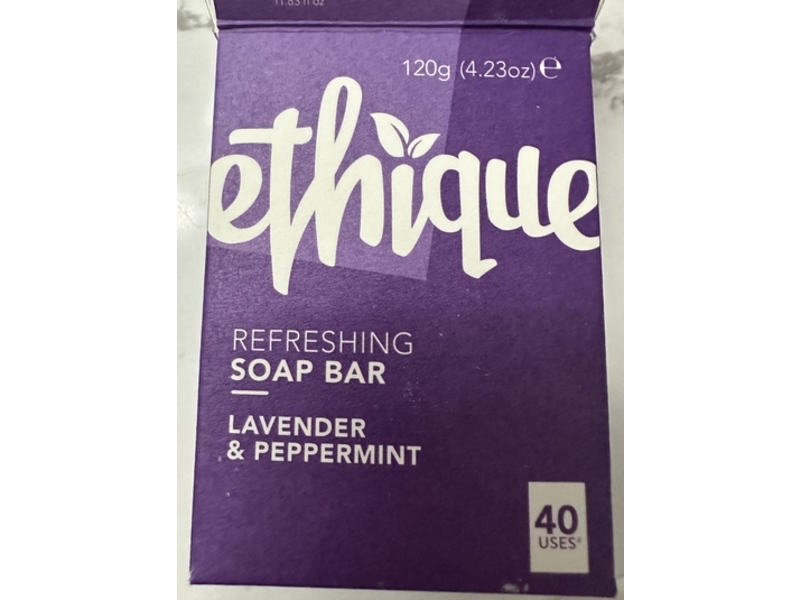 Ethique Refreshing Soap Bar, Lavender & Peppermint, 4.23 oz/120 g