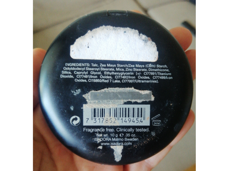 IsaDora Velvet Touch Sheer Cover Compact Powder, 45 Neutral Beige, 0.35 oz/10 g