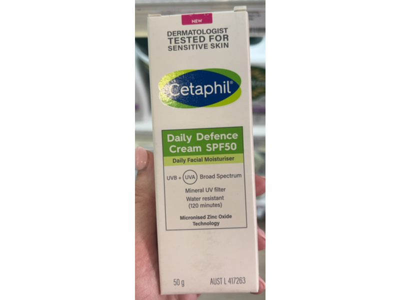 Cetaphil Daily Facial Moisturizer Defence Cream, SPF 50, 50 g