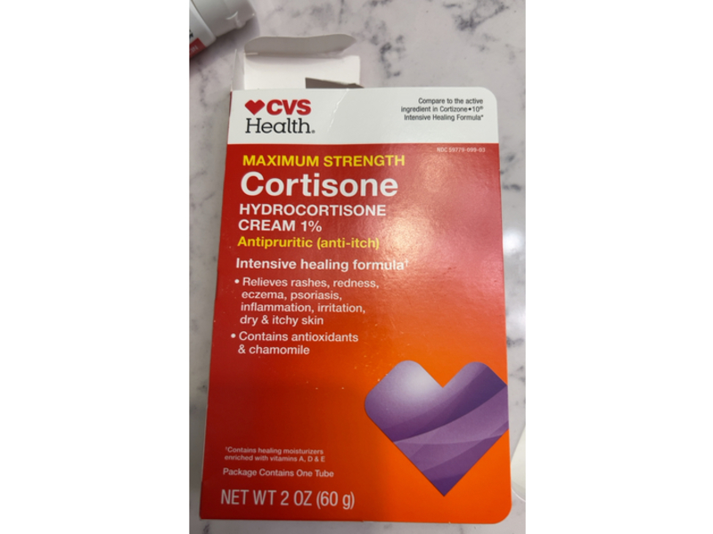 CVS Health Maximum Strength Cortisone Cream, 2 oz/60 g