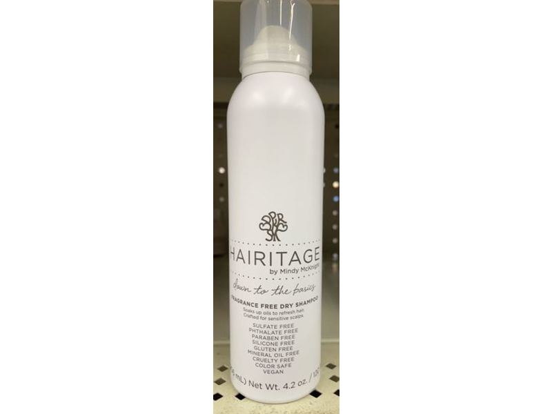 Hairitage By Mindy Mcknight Down To The Basics Dry Shampoo, Fragrance Free, 4.2 oz/206 mL