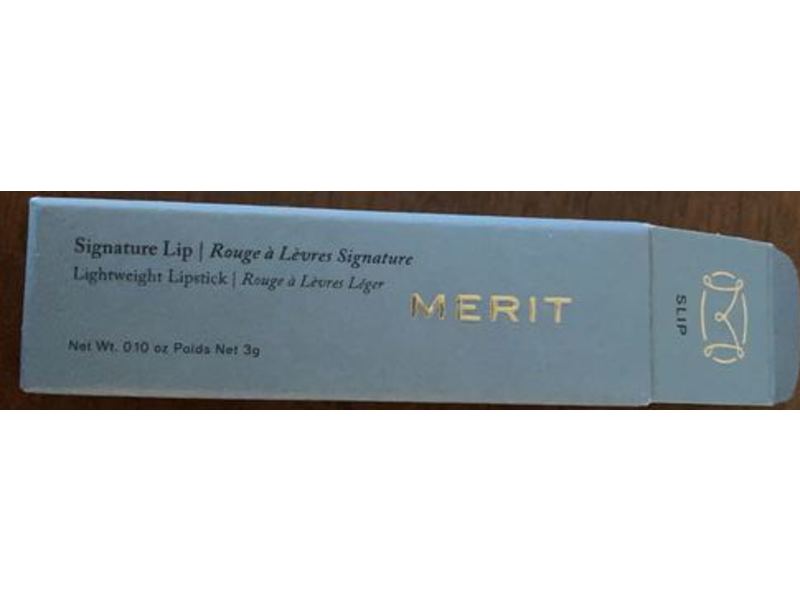 Merit Signature Lip Lightweight Lipstick, Slip, 0.10 oz/3 g