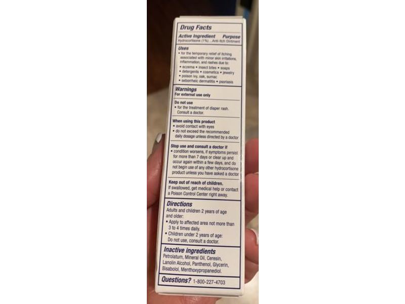 Aquaphor Anti-Itch Relief Ointment, 1% Hydrocortisone, Maximum Strength, 1 oz/28 g