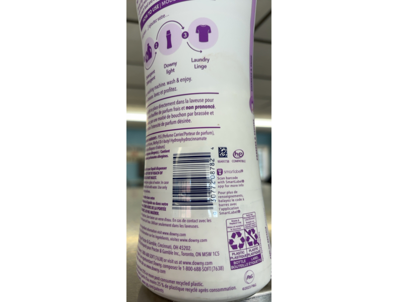 Downy Light In-Wash Scent Booster, White Lavender, 18.2 oz/515 g