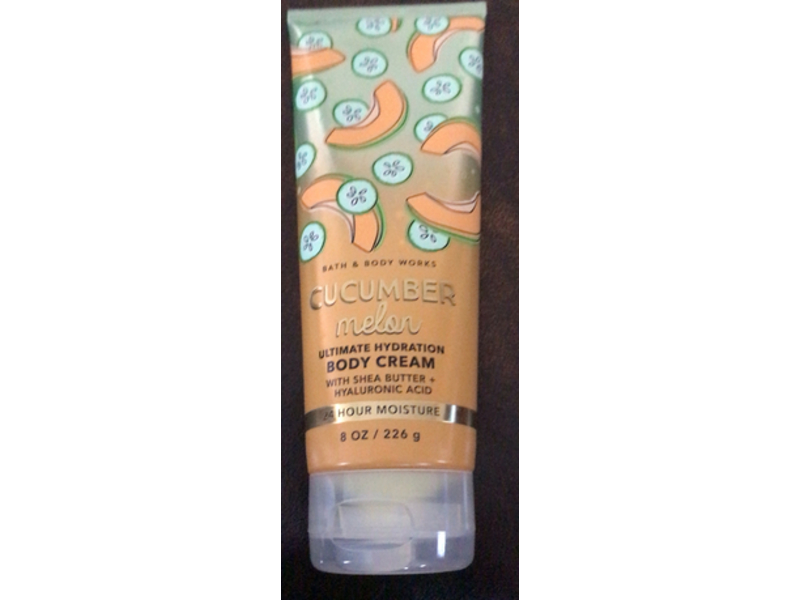 Bath & Body Works Cucumber Melon Body Cream, Shea Butter + Hyaluronic Acid, 8 oz/ 226 g