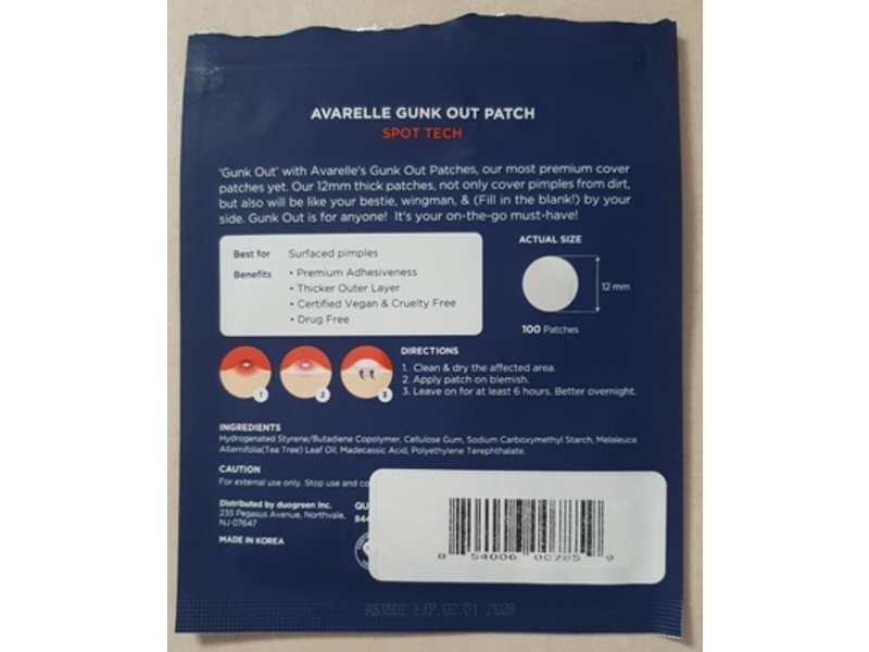 Avarelle Spot Tech Gunk Out Patch, 100 Count