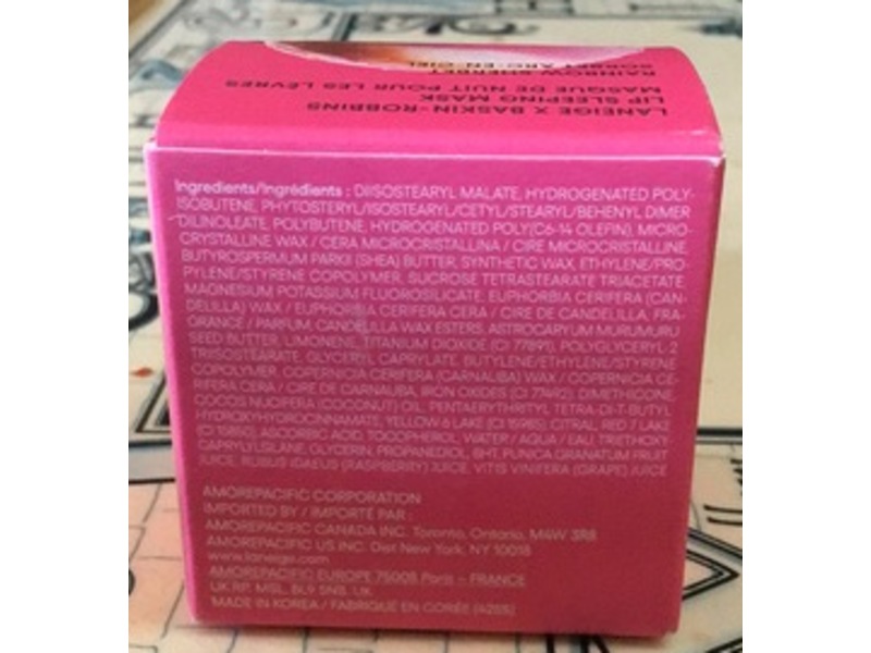 Laneige x Baskin Robbins Lip Sleeping Mask, Rainbow Sherbet, 0.70 oz/20 g