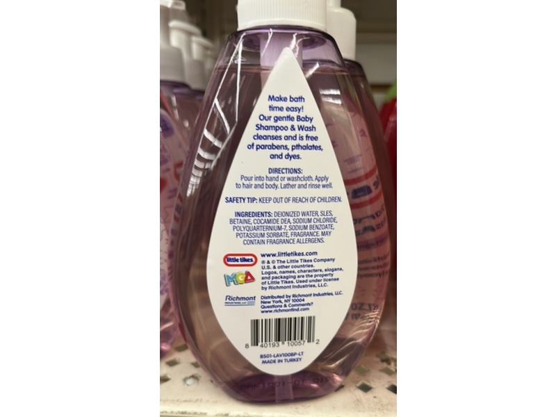 Little Tikes Baby Shampoo & Wash, Calming Lavender, 10 fl oz/295.7 mL, Pack Of 2