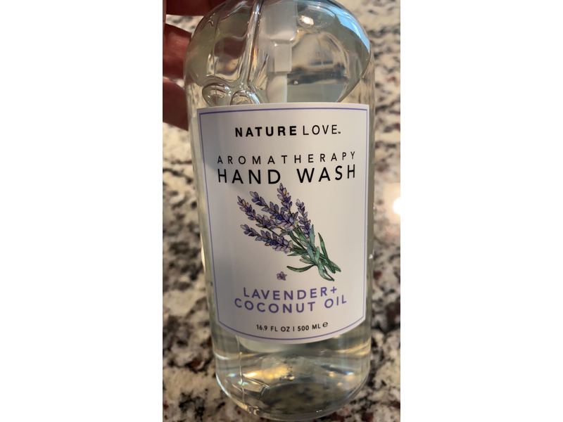 Nature Love Aromatherapy Hand Wash, Lavender + Coconut Oil, 16.9 fl oz/500 ml