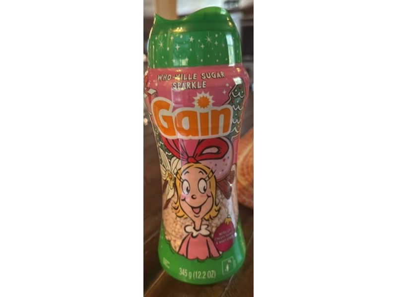 Gain In-Wash Laundry Scent Booster, Who-Ville Sugar Sparkle Scent, 12.2 oz/345 g