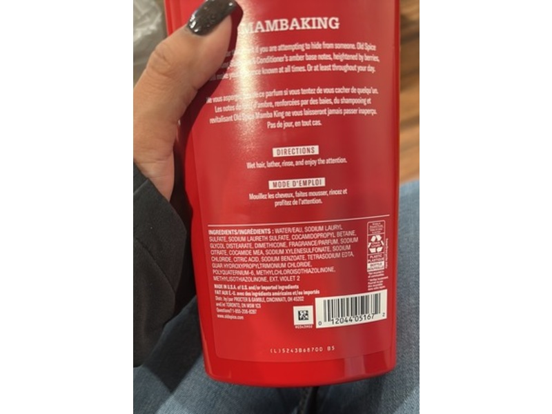 Old Spice Shampoo & Conditioner, Mambaking, 21.9 fl oz/650 mL, Pack Of 2