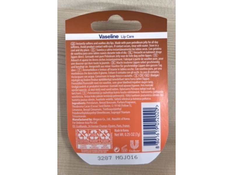 Vaseline Cocoa Butter Lip Balm, 0.25 oz/7 g