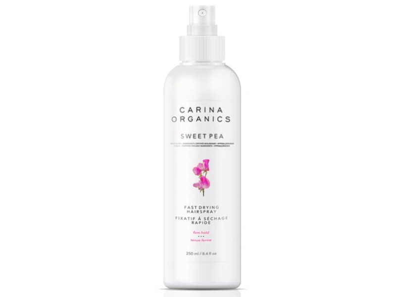 Carina Organics Fast Drying Hair Spray, Sweet Pea, 8 fl oz/250 mL