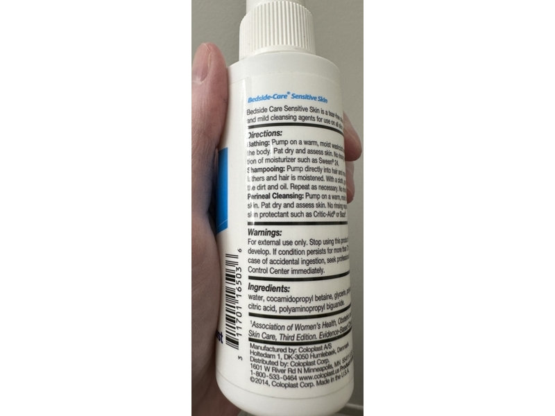 Coloplast Bedside-Care Body Cleanser & Shampoo, Sensitive Skin, 4 fl oz/118 mL